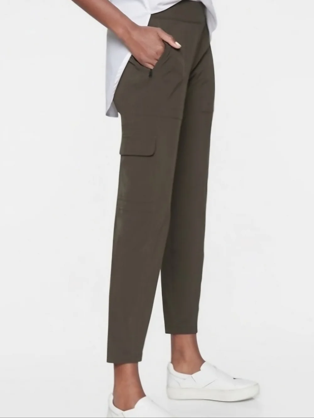 Athleta Chelsea Cargo Pant Arbor Olive Green 12 594971 - Picture 2 of 8
